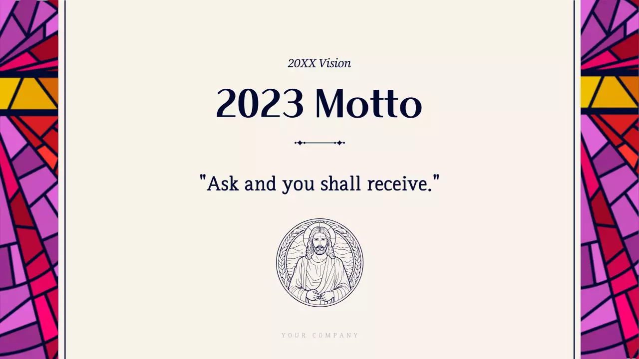 Navy Traditional Church Announcement Presentation