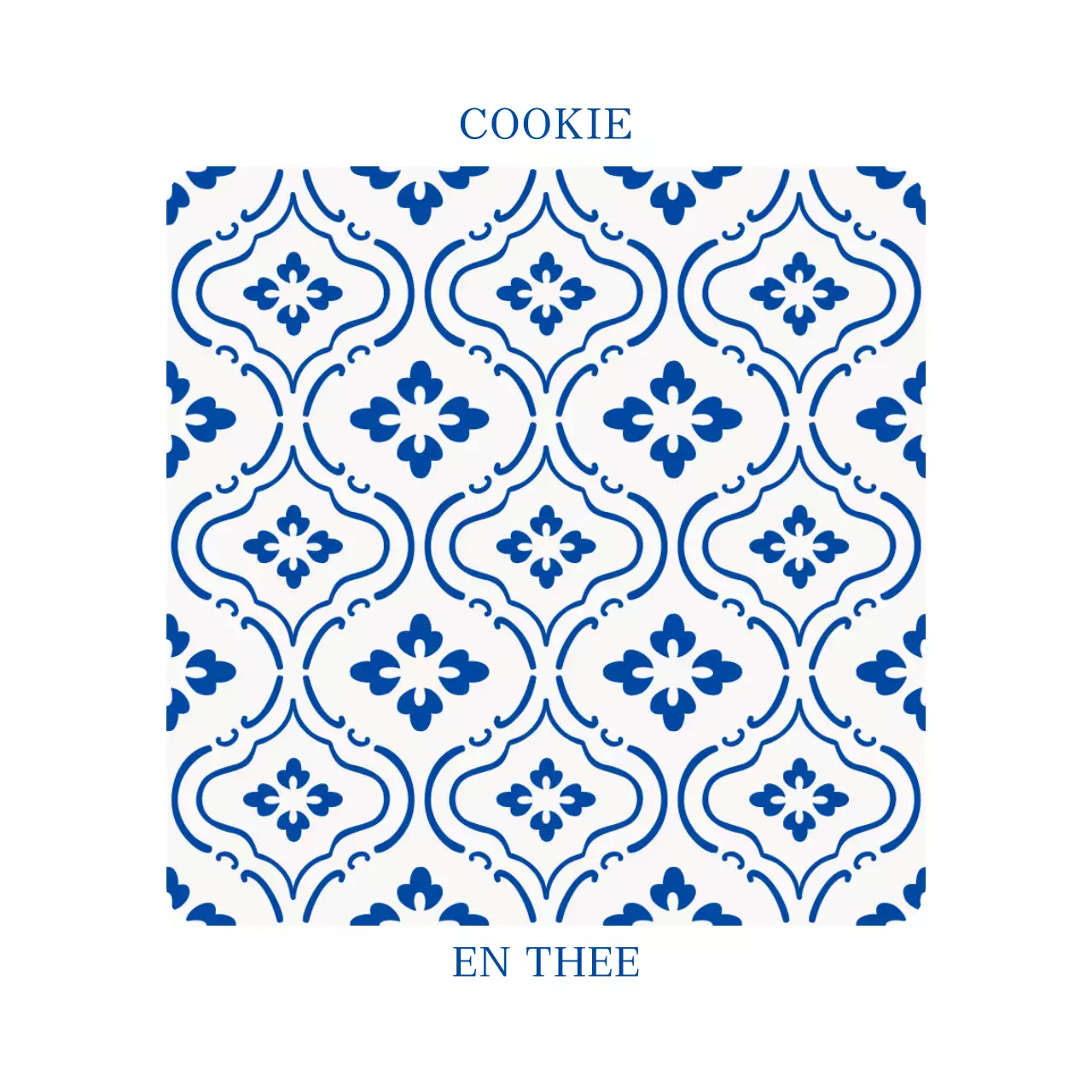 Een café met een luxe blauw patroonconcept