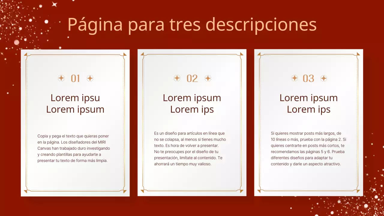 Una lujosa presentación de eventos navideños en rojo y marrón