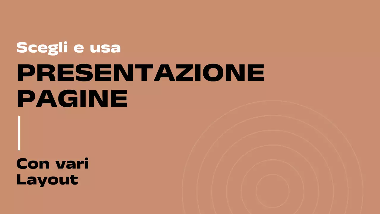 Rapporto di pagine minimali a layout multiplo in marrone e nero