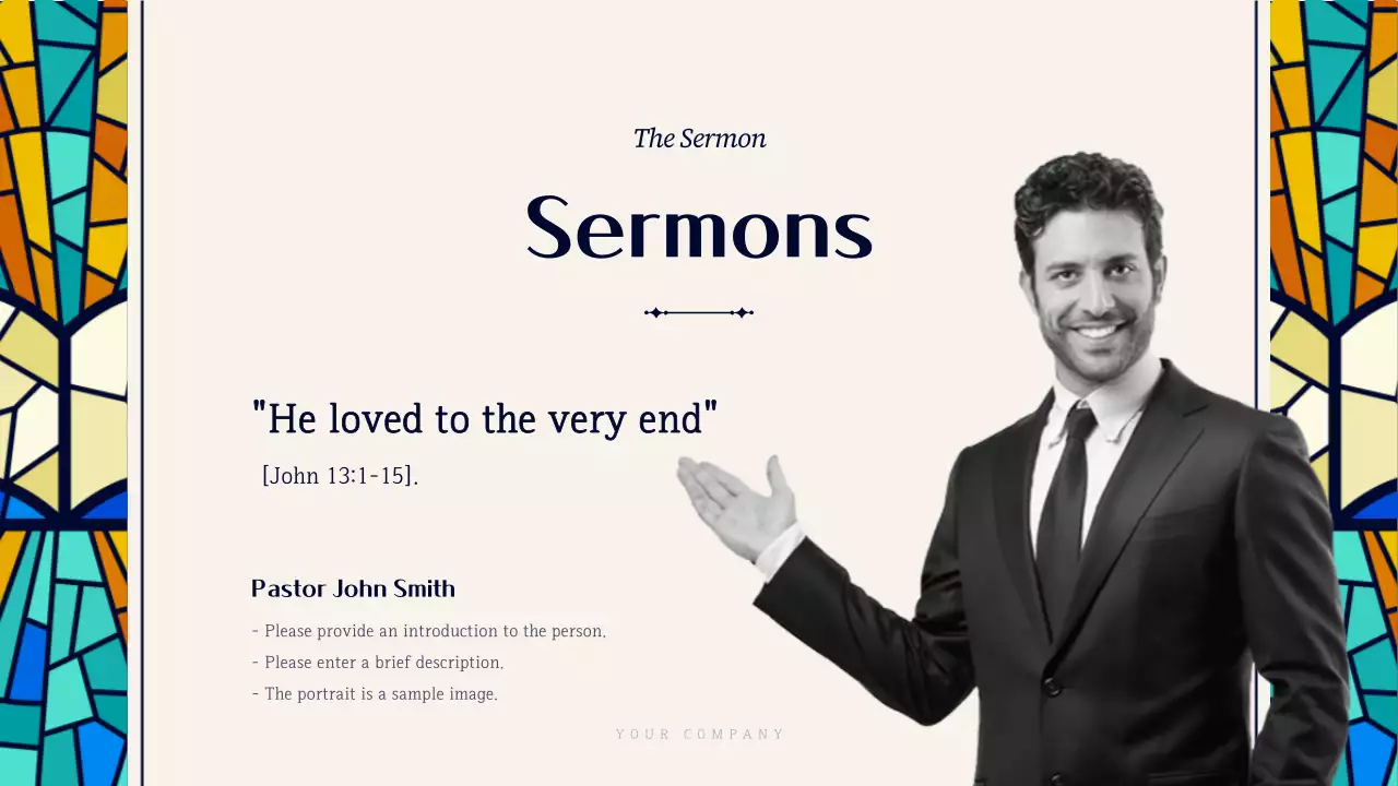 Navy Traditional Church Announcement Presentation