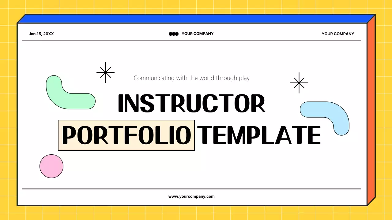 옐로우 플레이풀 강사 포트폴리오 프레젠테이션