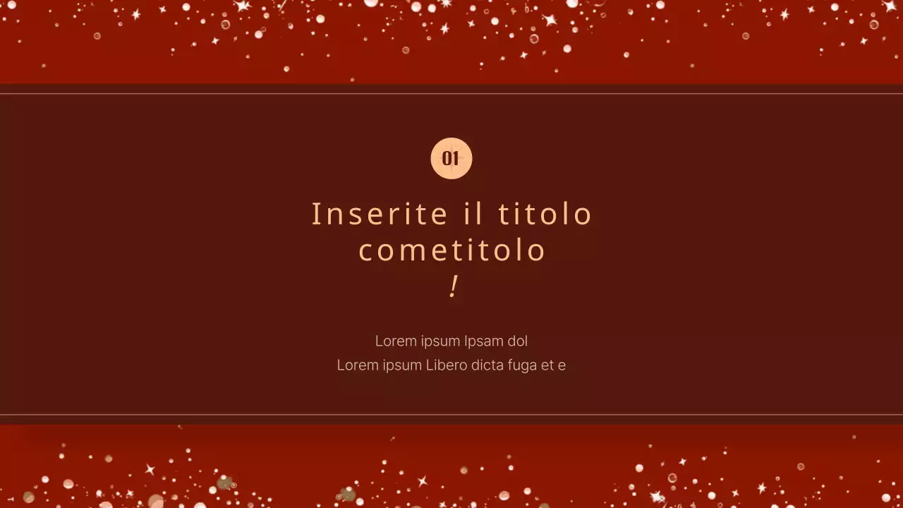 Una lussuosa presentazione per eventi natalizi in rosso e marrone