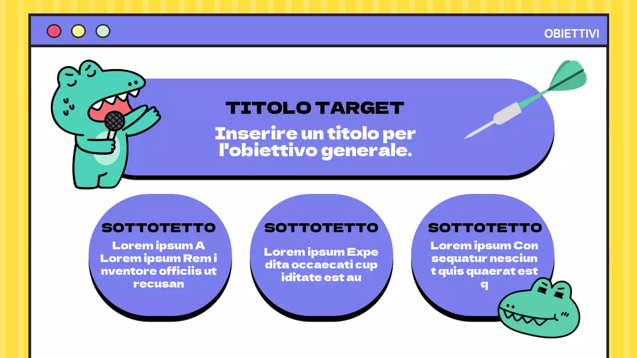 Relazione sugli appunti di marketing di tendenza giallo e viola
