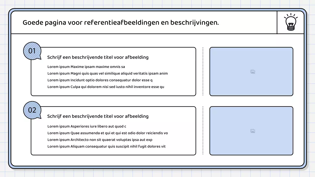 Een eenvoudig, lichtblauw samenvattend rapport