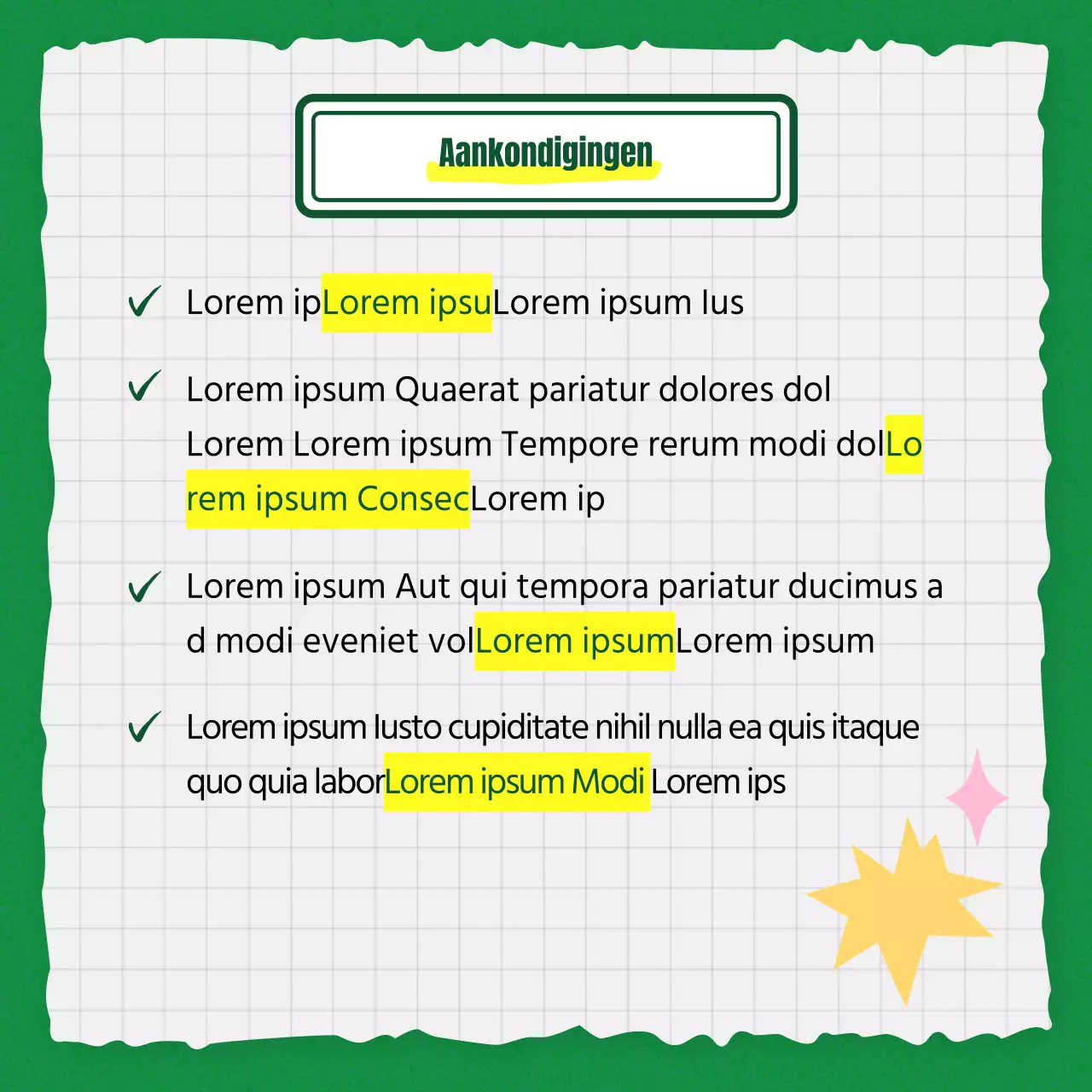 Een handleiding voor een kitscherig groen en geel brandingpakket