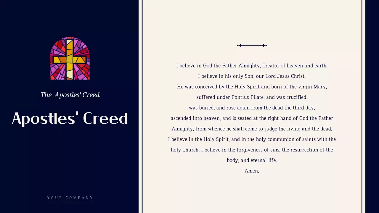 Navy Traditional Church Announcement Presentation