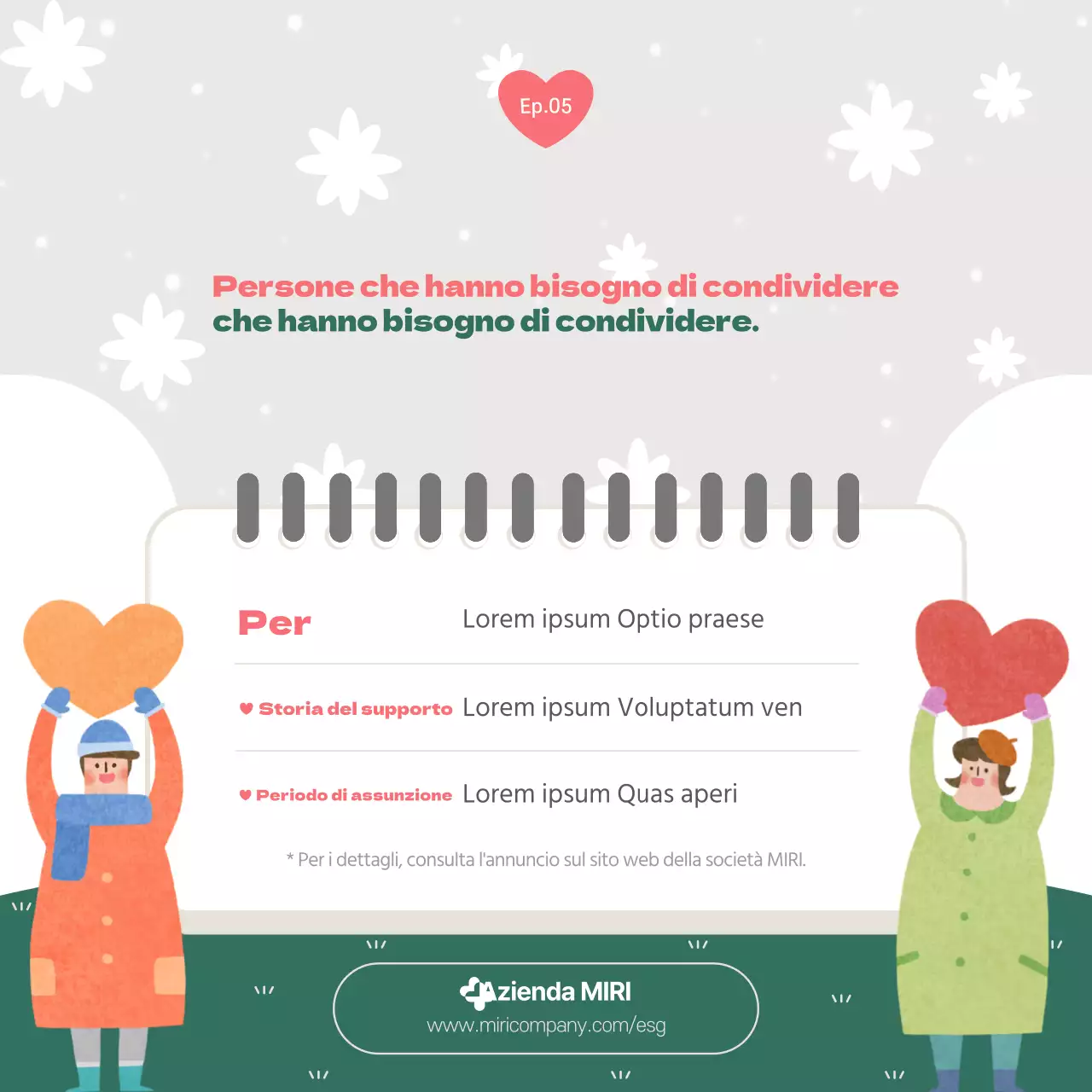 Un bel post verde e rosa sul reporting di gestione ESG