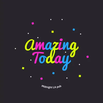 Desain dengan tipografi penuh warna yang menonjol