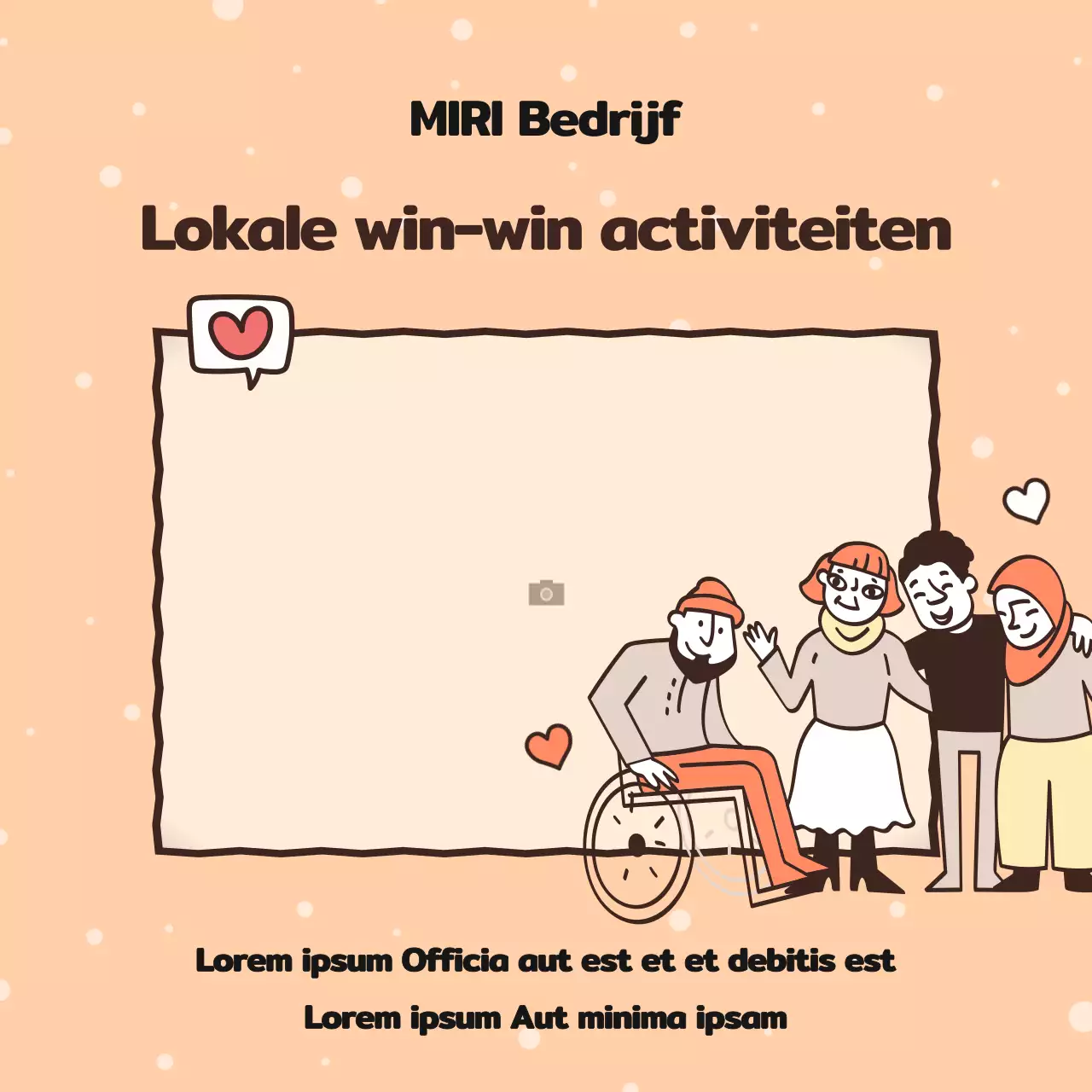 Promoot de goede daden van je bedrijf in oranje en geel