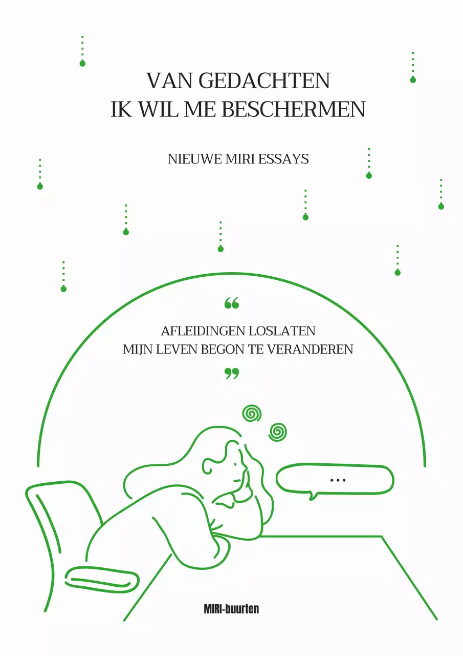 Eenvoudige levensles essay omslag in groen en wit