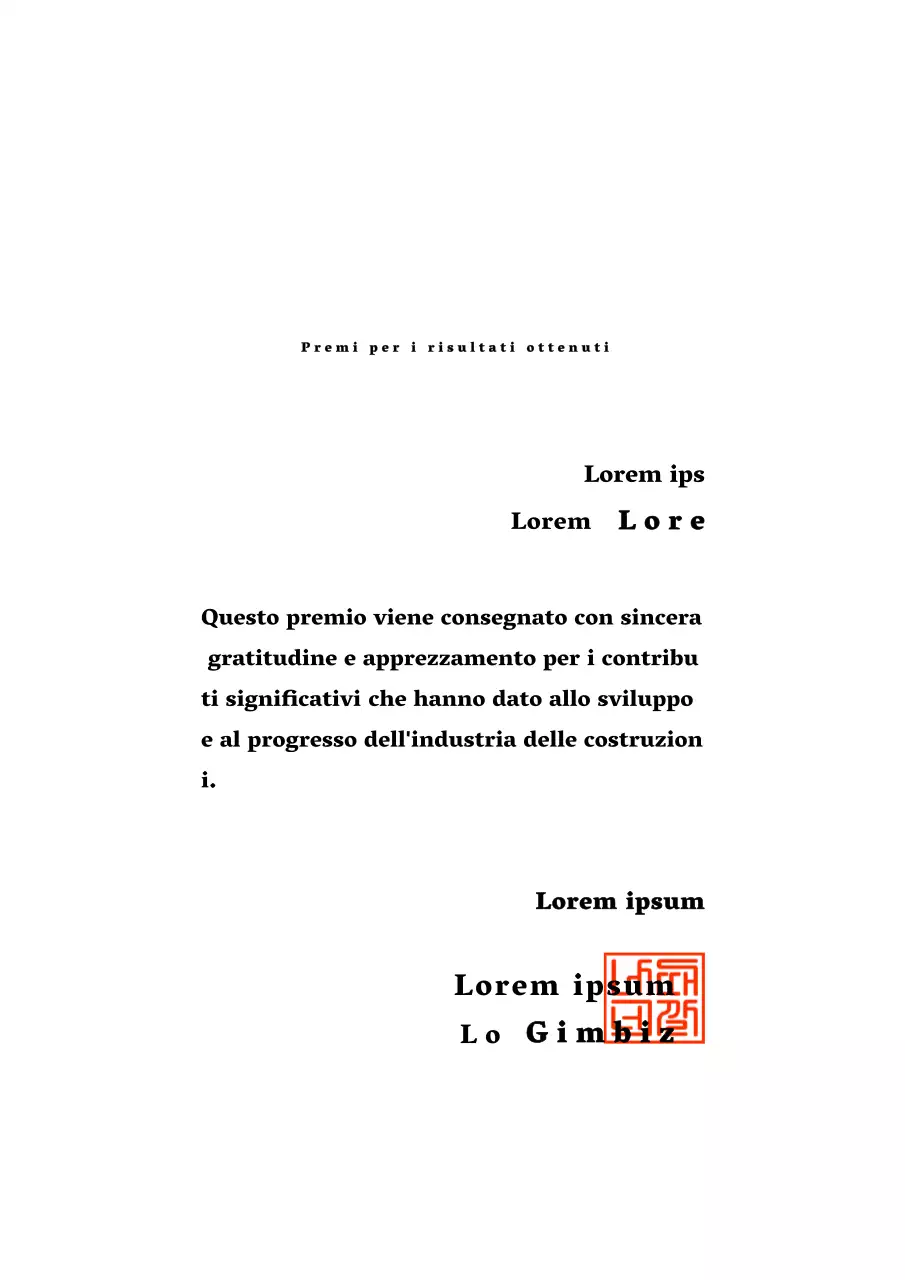 Design del premio Achievement