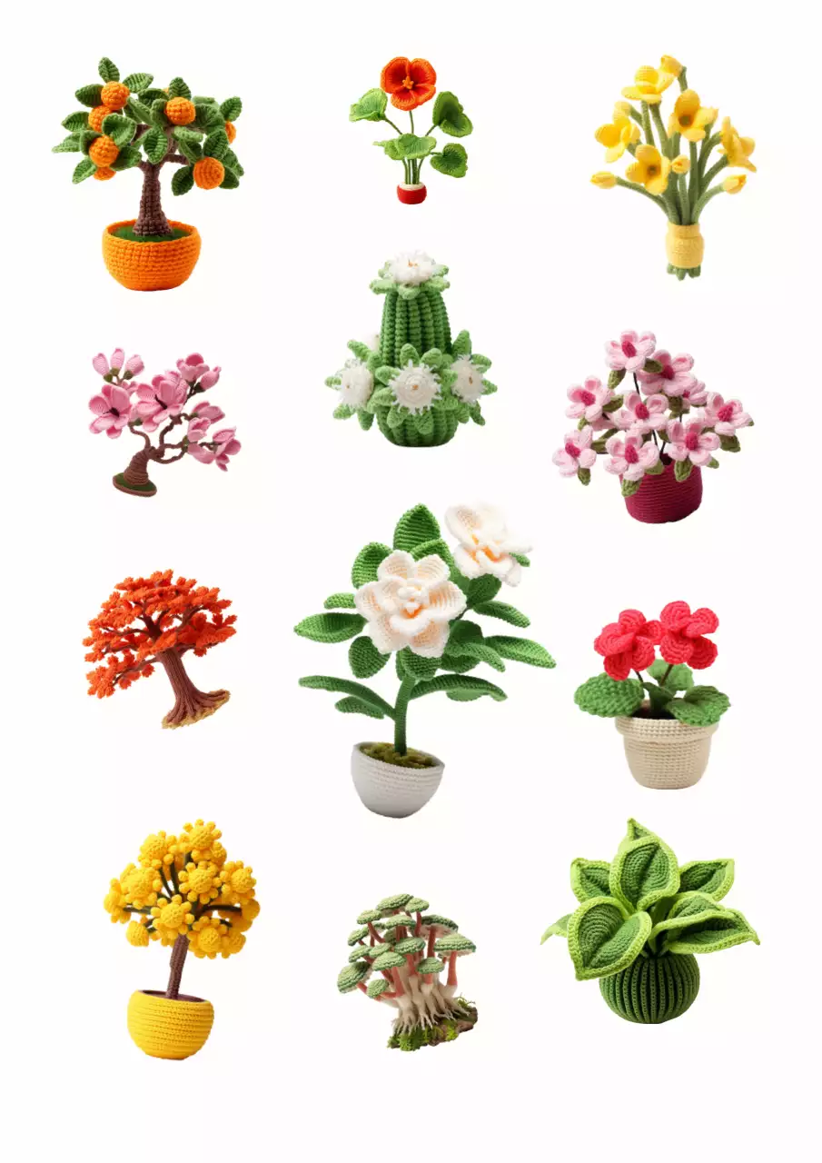 Bloemenstickers per type
