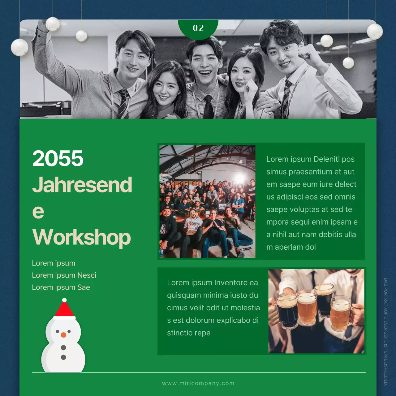 Eine Einführung in den internen rot-grünen Weihnachts-Newsletter