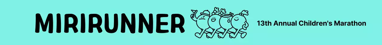 Konsep maraton anak-anak dengan ilustrasi garis yang lucu