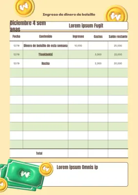 Bonito planificador de bolsillo amarillo y verde