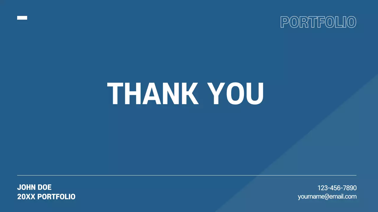 블루 프로페셔널 커리어 포트폴리오 프레젠테이션