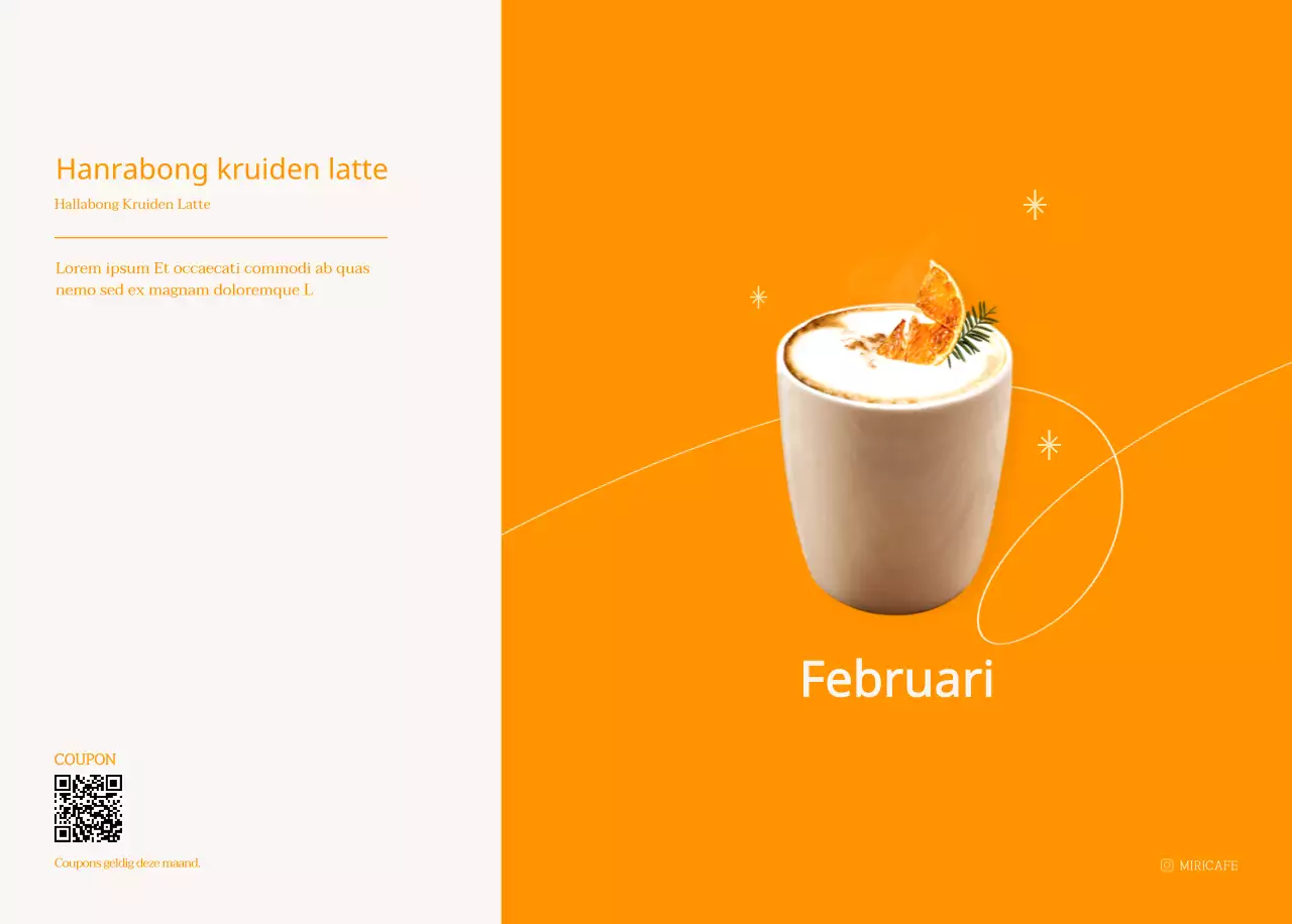 Cafékalender met aanbevelingen voor de drank van de maand