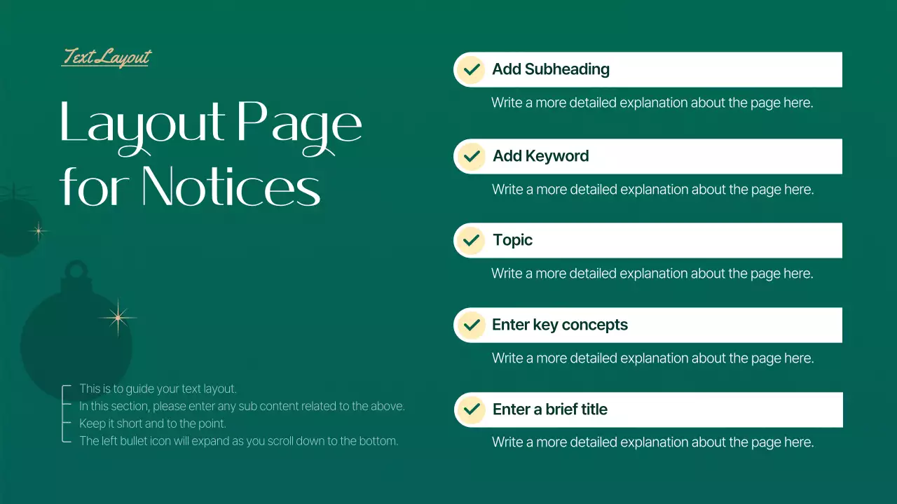 그린 전통 크리스마스 프레젠테이션