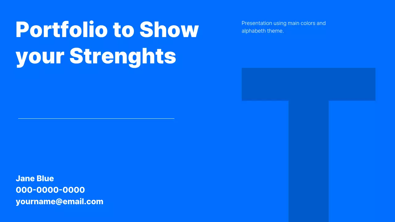 Blue Modern Portfolio Presentation