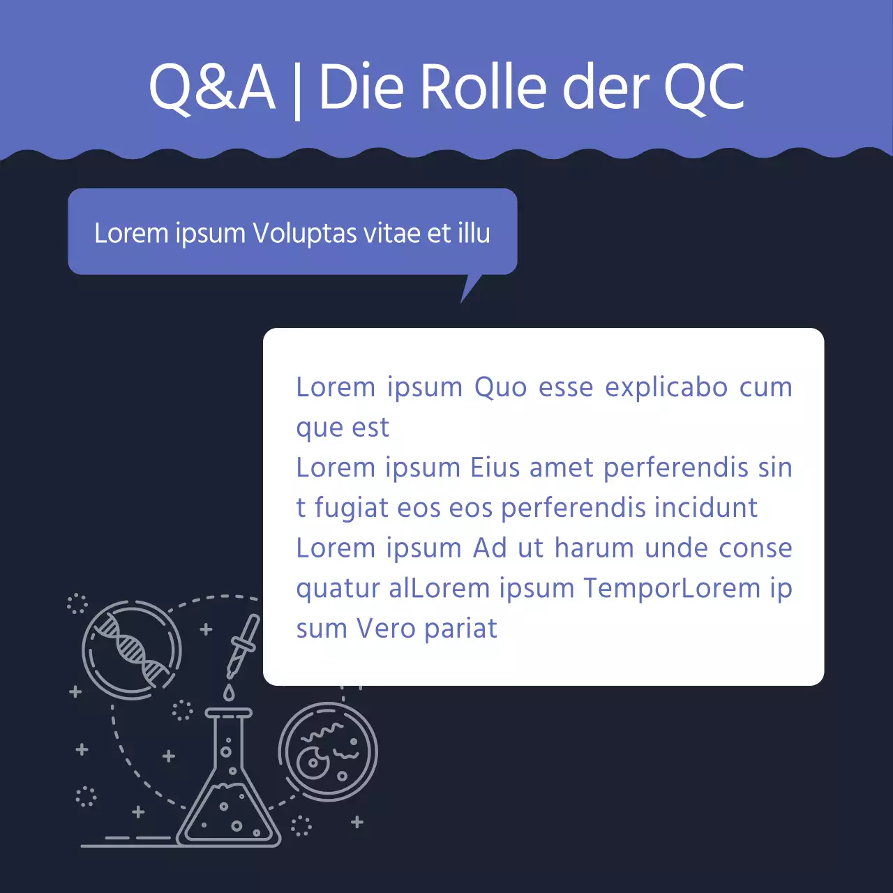 Ein einfaches, marineblaues Anschreiben für Job Q&A