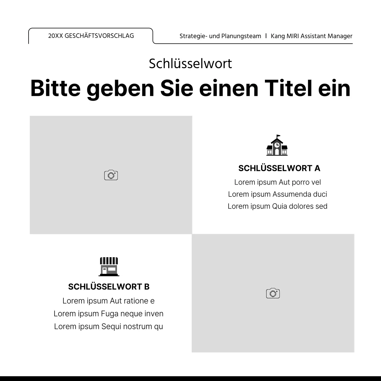 Fördern Sie ein Layout-Design mit vielen einfachen Fotorahmen in Weiß und Schwarz