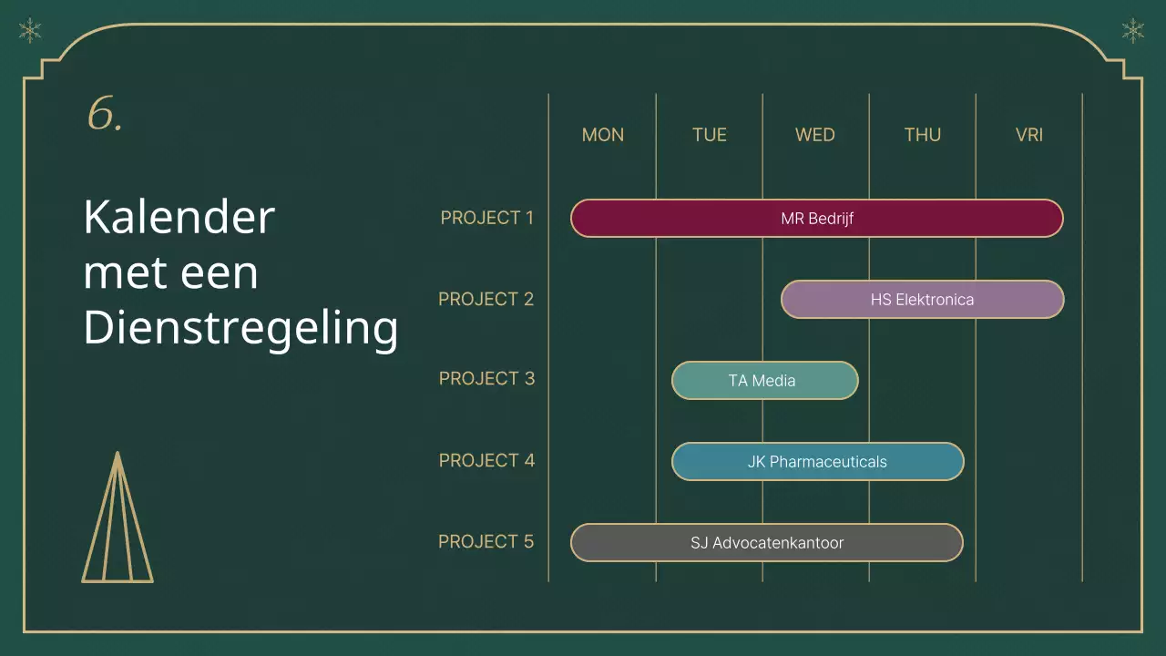 Een klassieke kerstreportage in groen en beige