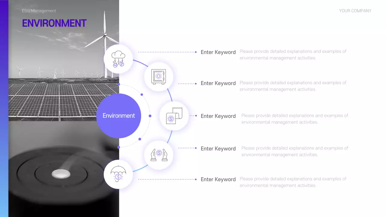 Blue Modern Sustainability Report Presentation