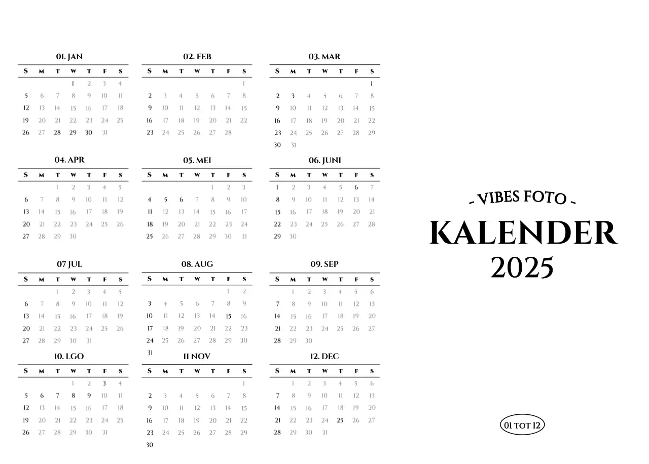 Een kalender in een eenvoudige stijl met een emotioneel concept voor reisfotografie