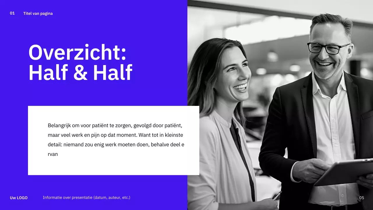 Eenvoudige, gevarieerde lay-outs in blauw voor planning