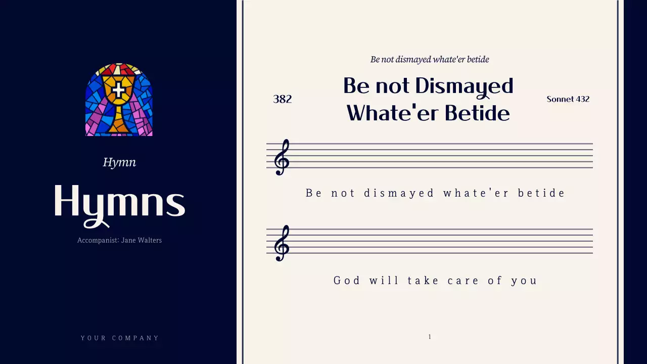 Navy Traditional Church Announcement Presentation