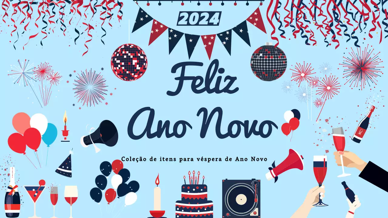 Coleção de elementos para festas de fim de ano