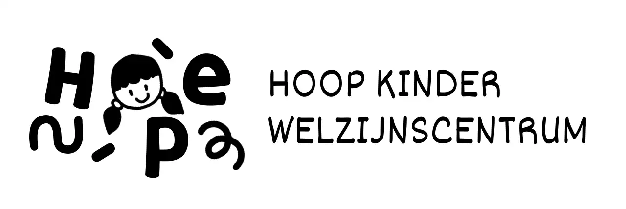 Kinderwelzijnscentrum met leuke illustraties en lettertypes