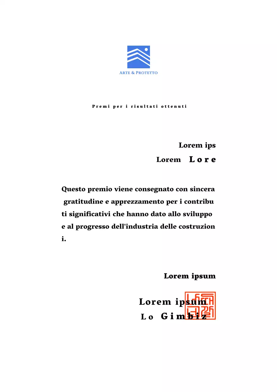 Design del premio Achievement