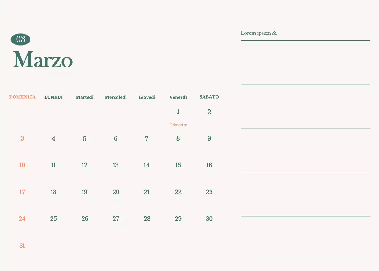 Calendario dei bar con i consigli per le bevande del mese
