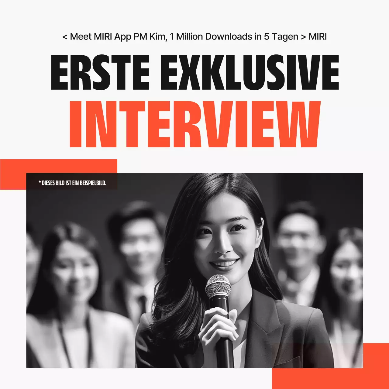 Ein modernes, schwarz-weißes und orangefarbenes Anschreiben für ein Vorstellungsgespräch