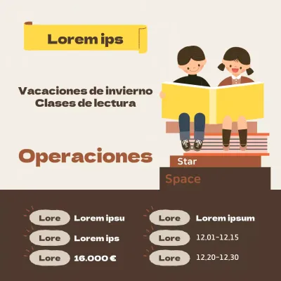 Promover el programa amarillo y marrón de vacaciones de invierno