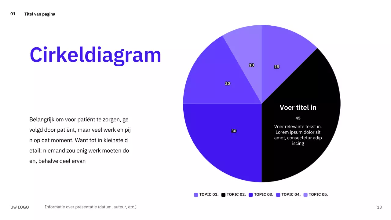 Eenvoudige, gevarieerde lay-outs in blauw voor planning
