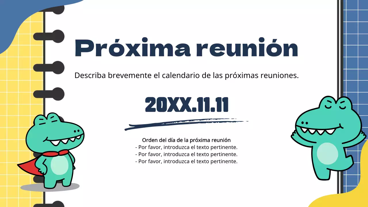 Informe de notas de estudio sobre las tendencias de marketing en azul y amarillo