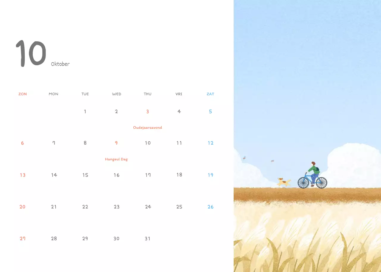 Schattige kalenders met schattige illustraties