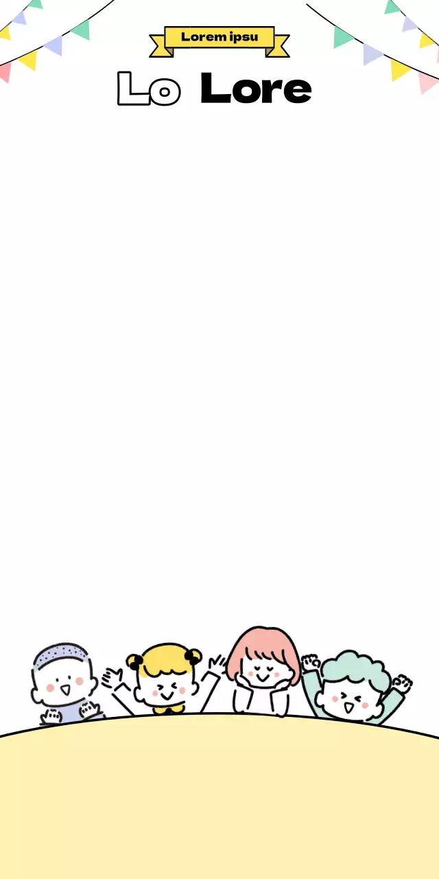 Illustrazione di bambini dell'asilo in diversi colori