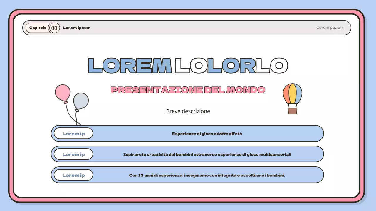 Una simpatica cartella per istruttori di bambini e bambine in azzurro e rosa.