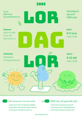 Het forum Gezonde steden promoten in groen en limoengroen