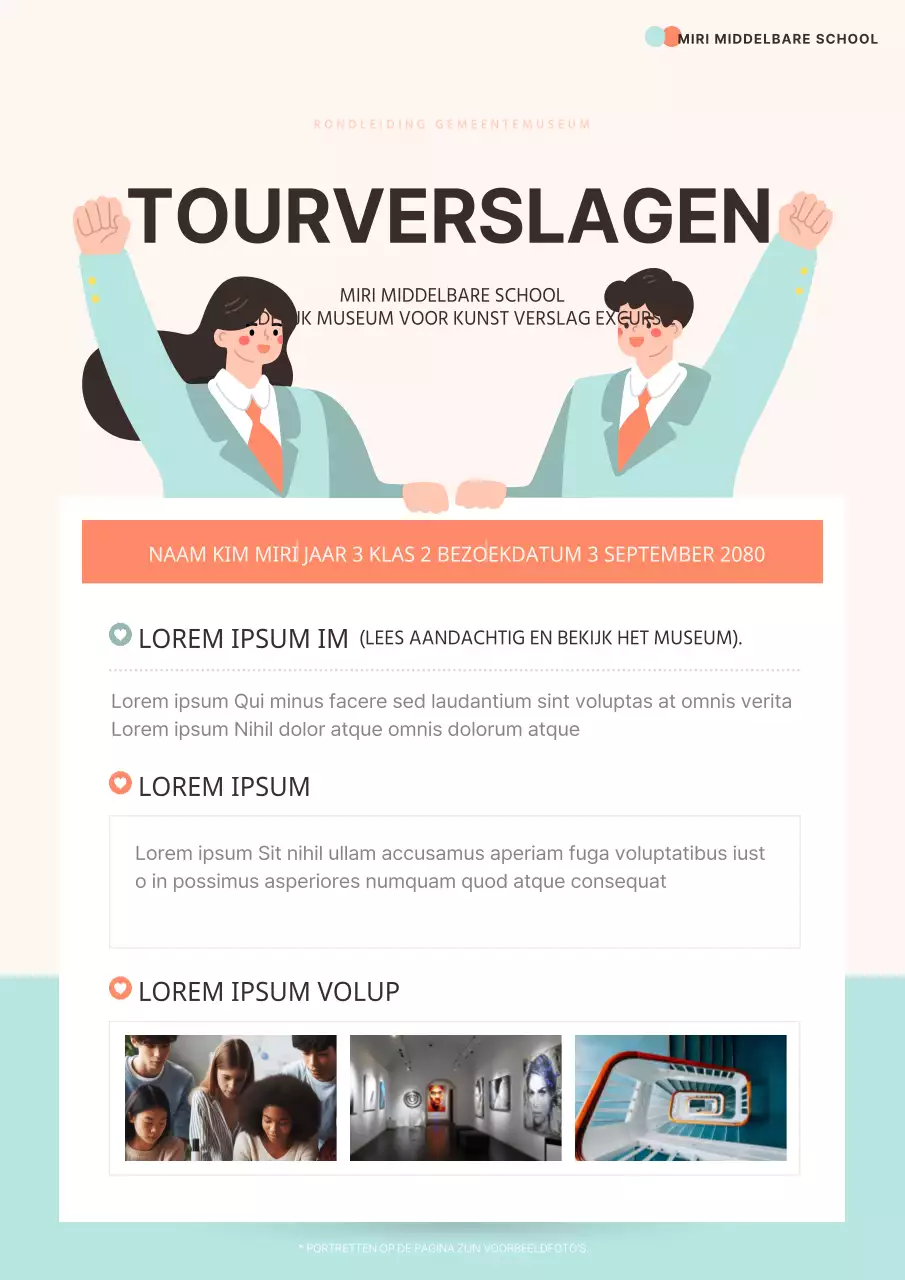 Hippe excursieverslagen in mint en oranje