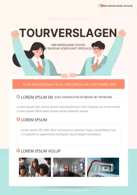 Hippe excursieverslagen in mint en oranje