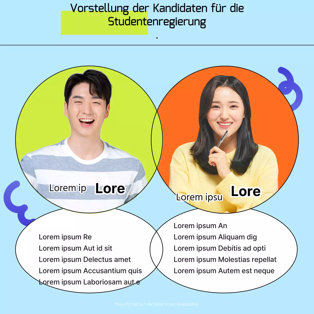 Werbung für eine kitschige Sammlung hellblauer und orangefarbener Pfandbriefe