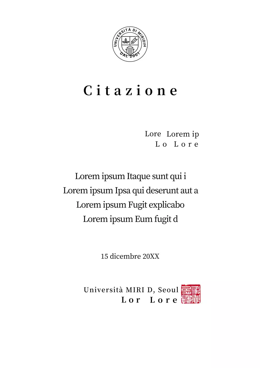 Citazione pulita ed elegante con simboli scolastici