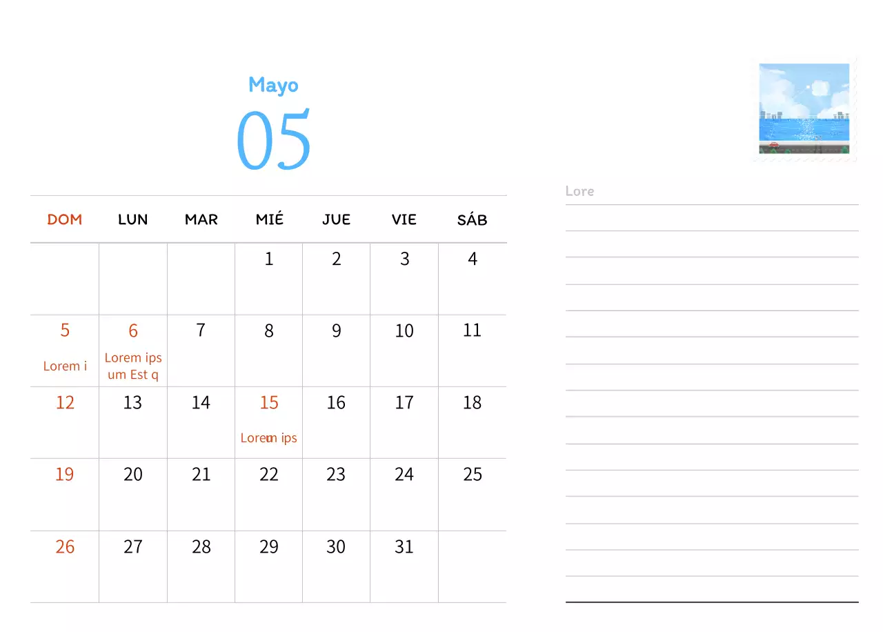 Ilustraciones de sellos con un concepto cálido