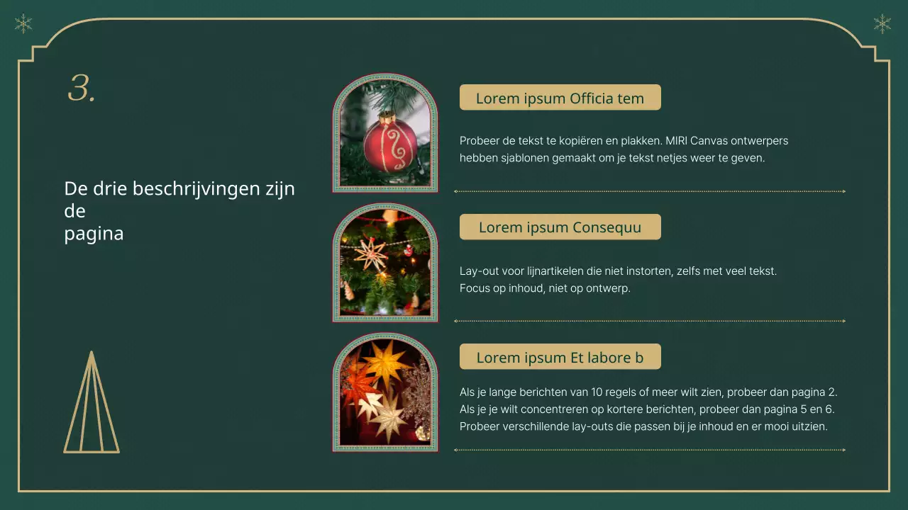 Een klassieke kerstreportage in groen en beige