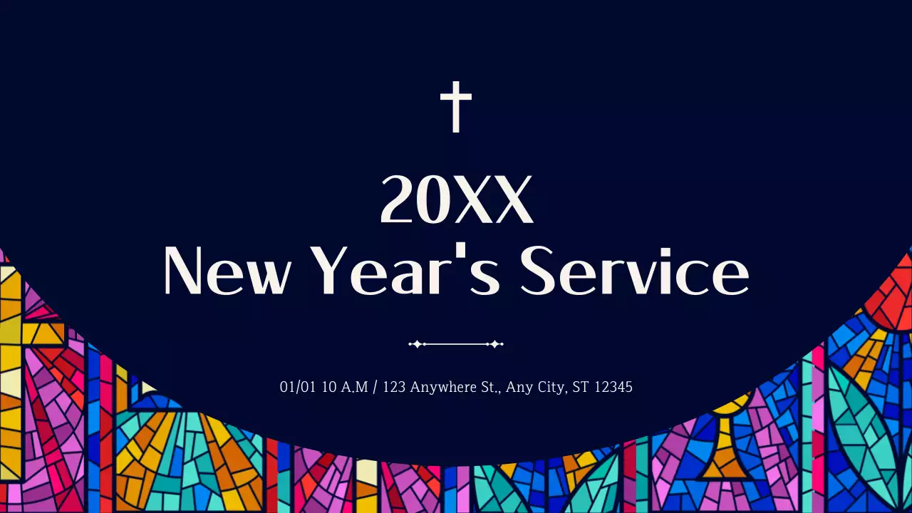 Navy Traditional Church Announcement Presentation